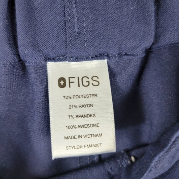 Figs Technical Collection Pull On Tie Waist Straight Leg Scrub Pants Tall - Picture 6 of 11